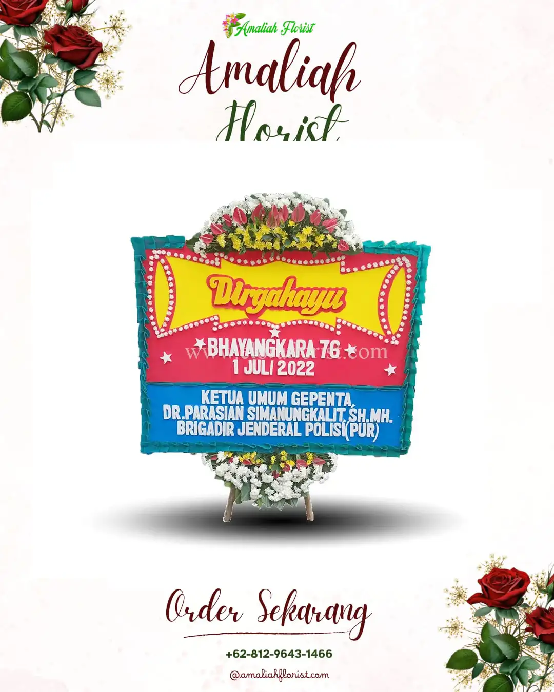 Papan Bunga HUT Ulang Tahun Kampung Anyar